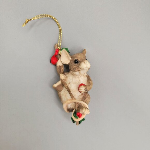 Charming Tails Hang In There Christmas Ornaments 3 Mice Pale Version Early - Picture 10 of 12